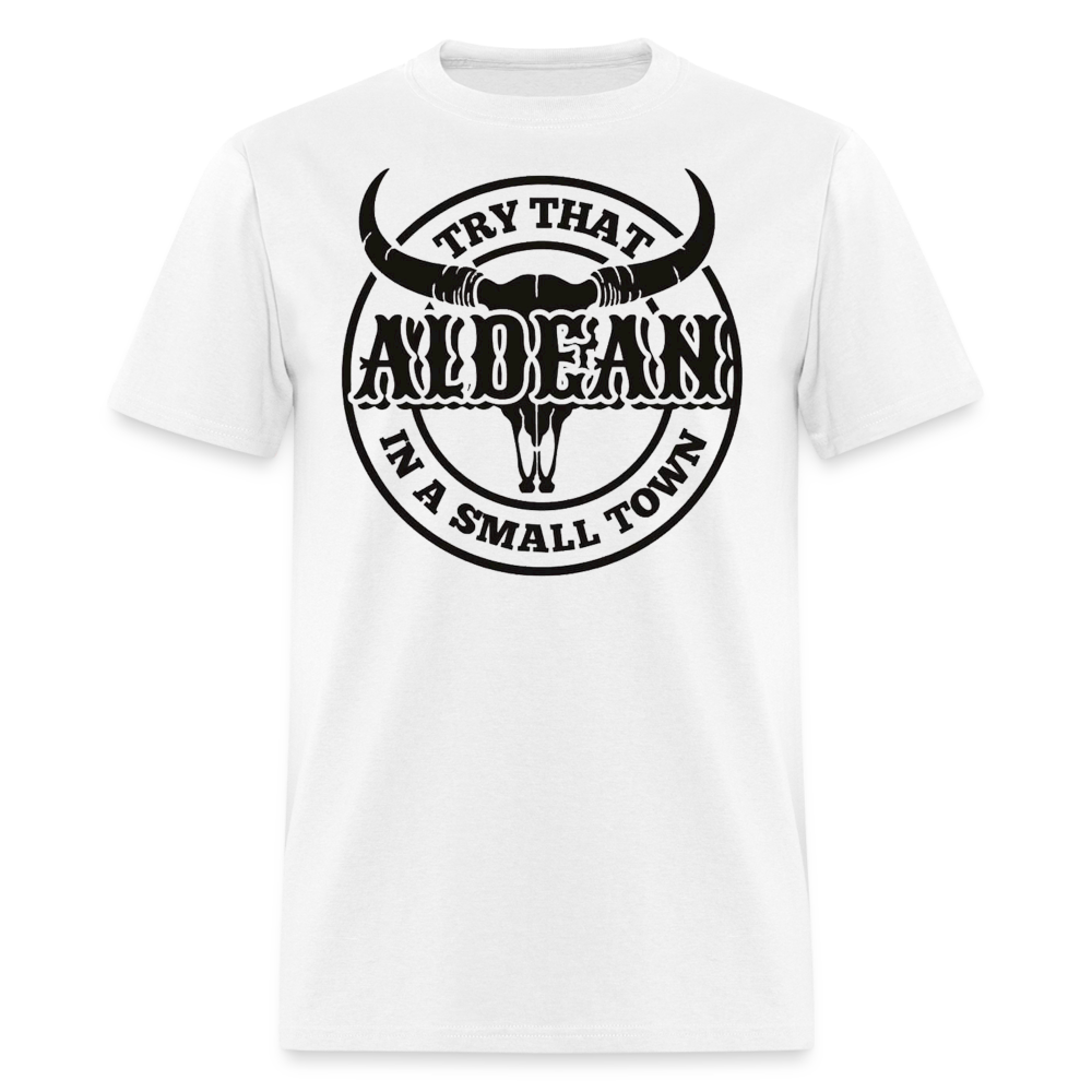 Aldean Small Town Men's Tee - white