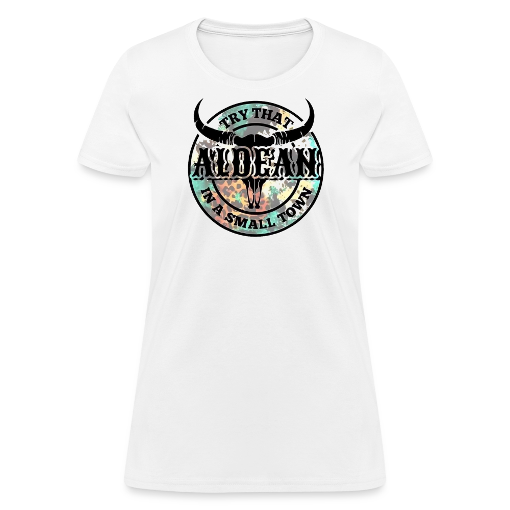 Aldean Small Town Women's Tee - white