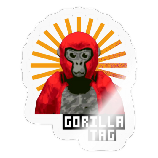 Sunrise Gorilla Sticker - transparent glossy