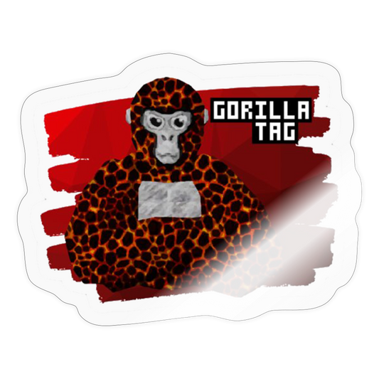 Cheetah Gorilla Sticker - transparent glossy