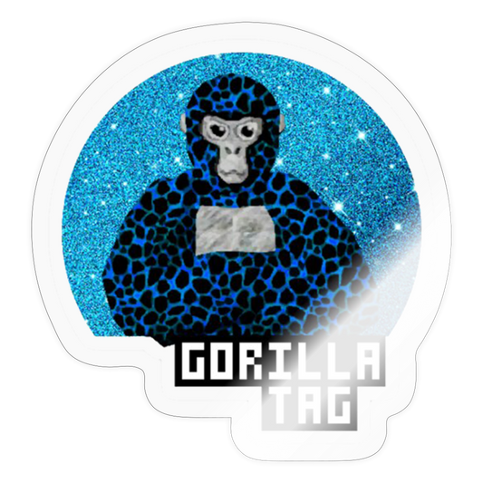 Starry Night Gorilla Sticker - transparent glossy