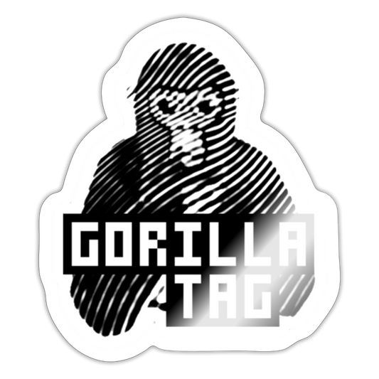 Thumbprint Gorilla Sticker - white glossy